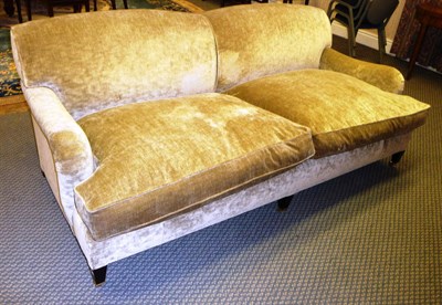 Lot 1489 - A Three-Seater Victorian Style Settee, Manufactured by George Smith Ltd, circa 2006, upholstered in