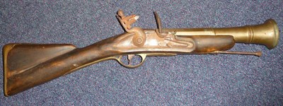 Lot 416 - SHOTGUN CERTIFICATE REQUIRED FOR THIS LOT A Copy of a George III Flintlock Blunderbuss, the...