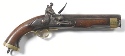 Lot 475 - A Late 18th/Early 19th Century East India Company Flintlock Pistol, the 22.5cm steel barrel...