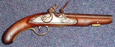 Lot 478 - An 18th Century Flintlock Trade Pistol, with 18.5cm steel barrel, walnut stock with brass...