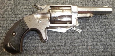 Lot 489 - A US ";Retreiver"; .32 Rimfire Five Shot Silver Plated Pocket Revolver by T E Ryan, Norwich,...