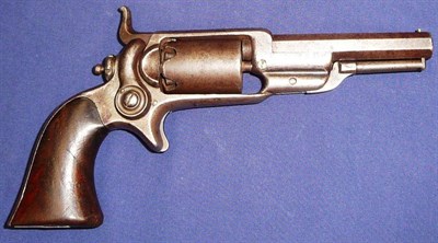 Lot 498 - A Colt ";Root"; Model 1855 Sidehammer Five Shot Pocket Revolver, the 9cm octagonal steel barrel...