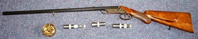 Lot 518 - A German Hammerless .32 Rook Rifle, the 62cm octagonal blued steel barrel with matted decoration to