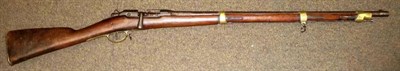 Lot 550 - A French Model 1874 Gras Bolt Action Rifle, the 70.5cm steel barrel numbered 79627, the top of...