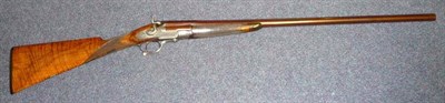 Lot 554 - An English 11 Bore Single Barrel Hammer Action Pigeon Gun, the 74cm browned steel barrel...