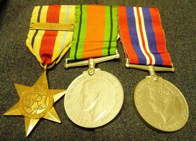 Lot 8 - A Second World War RAF Trio, of Africa Star with clasp NORTH AFRICA 1942-43, Defence and War Medal