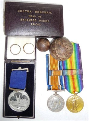 Lot 13 - A First World War Pair, awarded to 78249 PTE.P.JORDAN. R.A.M.C., comprising British War Medal...