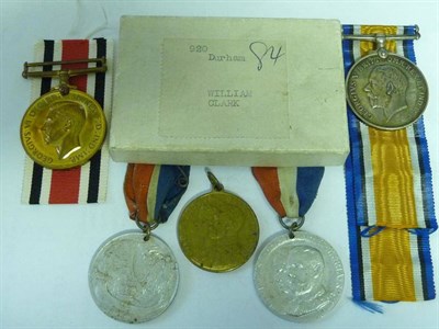 Lot 16 - A British War Medal, awarded to 51511 PTE.E.CLARK. R.W.FUS.; a Special Constabulary Long...