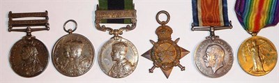 Lot 20 - A Boer War/India/First World War Group of Six Medals, awarded to 7367 PTE.(later A.SJT.) A.CATHCART