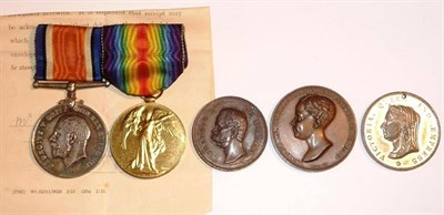 Lot 21 - A First World War Pair, awarded to 46905.SGT.F.SMITH. R.A.F., comprising British War Medal and...