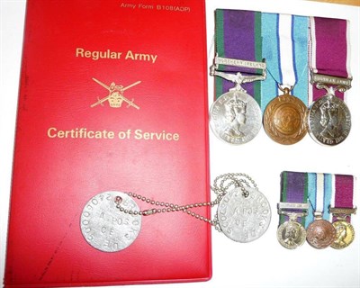 Lot 26 - A Long Service Group of Three Medals, awarded to 24060005 CFN (later SGT) D E BROOKS REME,...