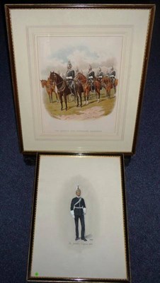 Lot 54 - A Watercolour - ";The Yorkshire Dragoons 1900";, portrait of a standing officer, heightened...