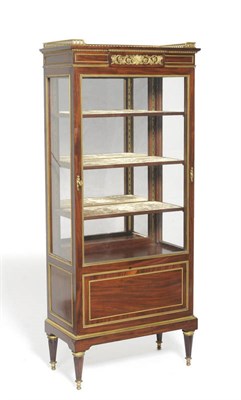 Lot 1522 - A French Louis XVI Style Mahogany and Gilt Metal Vitrine, third quarter 19th century, the...