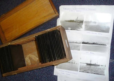 Lot 67 - Early 20th Century Naval and Aeronautical Interest - A Collection of Thirty Four Glass Black...
