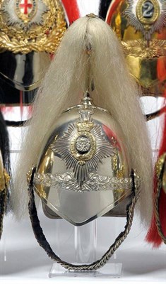 Lot 90 - A Victorian 1871 Pattern Trooper's Helmet to the Hampshire Carabiniers, the nickel skull with white