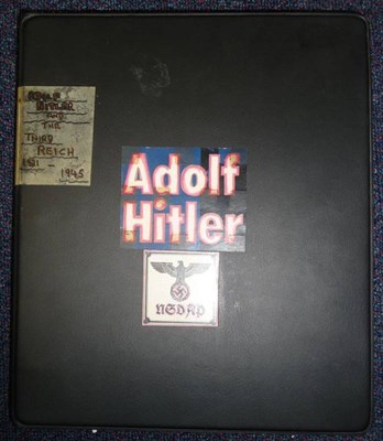 Lot 125 - A Home Made Scrapbook ";Adolf Hitler and the Third Reich 1921-1945";, containing a large...