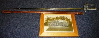 Lot 148 - A George V 1827 Pattern Rifle Brigade Officer's Sword, the 83cm single edge steel blade etched with