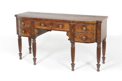 Lot 1532 - A George IV Mahogany Sideboard, Second quarter 19th Century, the rounded top above a single...