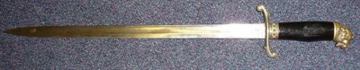 Lot 165 - An Imperial German Hanger, the 45.5cm single edge fullered steel blade stamped at the ricasso...