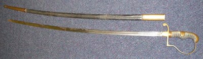 Lot 173 - An Imperial German Infantry Sword, the 84cm single edge fullered steel blade etched with a...