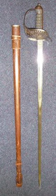 Lot 178 - A Victorian 1897 Pattern Infantry Officer's Sword, the 82cm fullered steel blade etched with...