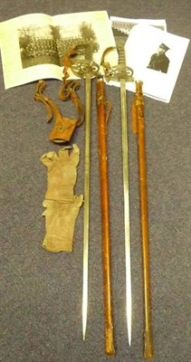 Lot 183 - Harvard University Interest - Two George V Grenadier Guards 1827 Pattern Swords, to Lt. Kenneth...