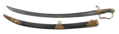 Lot 185 - A George III 1803 Pattern Infantry Officer's Sabre, the 80cm single edge curved fullered steel...