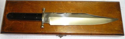 Lot 201 - An Early 20th Century Bowie Knife by Joseph Rodgers, Sheffield, the 28cm clip point steel blade...