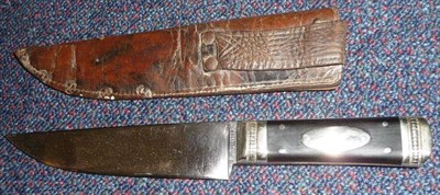 Lot 203 - An R S Giles Bowie Knife, the 14.5cm single edge steel blade with maker's name stamped to the...