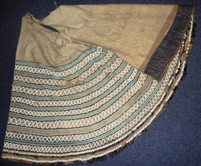 Lot 282 - A South African Beadwork Cape, possibly Xhosa, Natal, of coarsely woven cream cotton, decorated...