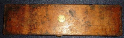 Lot 318 - A Stitched Leather Shotgun Case, the inner cover set with label for Holland & Holland, London, blue