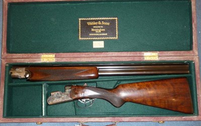 Lot 346 - SHOTGUN CERTIFICATE REQUIRED FOR THIS LOT A Webley & Scott 12 Bore Over and Under Double Barrel...