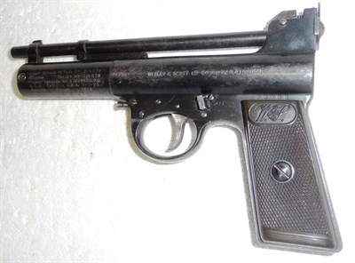 Lot 388 - PURCHASER MUST BE 18 YEARS OR OVER A Webley Mark II (Target Model) .22 Calibre Air Pistol, numbered