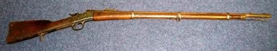 Lot 413 - A Deactivated Rolling Block Rifle, the 89cm steel barrel with Turkish markings, the right side...