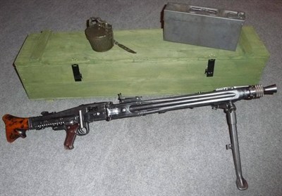 Lot 415 - A Third Reich Deactivated Steyr-Daimler-Puch MG42 7.62mm Light Machine Gun, numbered 2004, the left