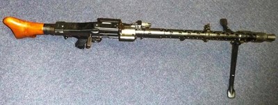 Lot 423 - A German Third Reich Deactivated MG34 Light Machine Gun, dated 1943, with waffenamt of eagle...