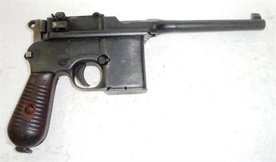 Lot 430 - A Deactivated Mauser C96 ";Broom Handle"; 7.63mm Automatic Pistol, numbered 65606, with...