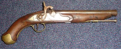 Lot 439 - An East India Company Percussion Cap Sea Service Pistol, converted from a flintlock, the 23cm steel