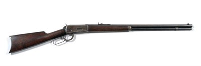 Lot 465 - A Rare Early Winchester 32-40 Calibre Repeating Rifle, numbered 23196 for 1895, with 66cm octagonal