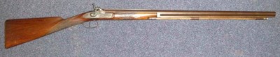 Lot 467 - A 19th Century Percussion Cap Sporting Gun, with 75cm steel barrel, indistinctly signed lock plate