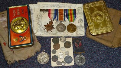 Lot 4 - A First World War Trio, to 22030 GNR.F.CRESSWELL. R.H.A., comprising 1914 Star, British War...