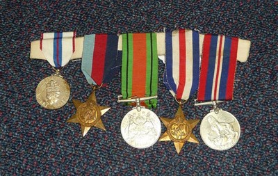 Lot 11 - A Second World War Group of Four Medals, comprising 1939-45 Star, France and Germany Star,...