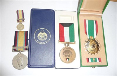 Lot 13 - A Gulf War Trio, awarded to 24830161 GNR D M LAMBERT RA, comprising Gulf Medal with clasp 16 JAN TO