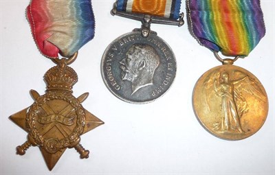 Lot 19 - A First World War Trio, awarded to D-9643 PTE.K.L.BAXTER, 7TH.D.GDS., comprising 1914-15 Star,...