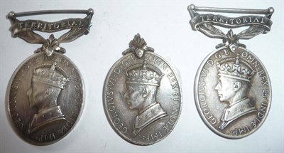 Lot 31 - Two Efficiency Medals (George VI), with TERRITORIAL scrolls, awarded to 4614938...