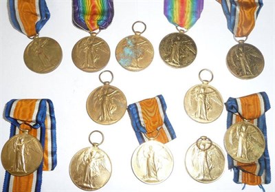 Lot 35 - Twelve First World War Victory Medals, to R.N.(2), S.LAN.R., R.A.M.C., CHES.R., M.G.C., R.E.,...