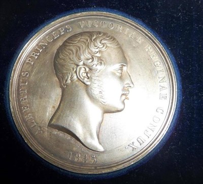 Lot 40 - A Prince Albert 1845 Commemorative Medal, 5.6cm diameter, in silver, the obverse with a portrait of