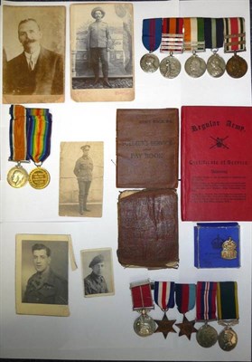 Lot 41 - PLEASE NOTE: The 2 South Africa Medals have been re-named. A Boer War/First/Second World War Family