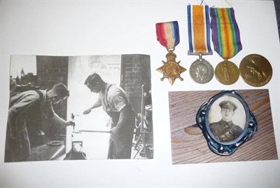 Lot 44 - A First World War Trio, 103458 S.STH.A.WILSON. R.F.A., comprising 1914-15 Star, British War...