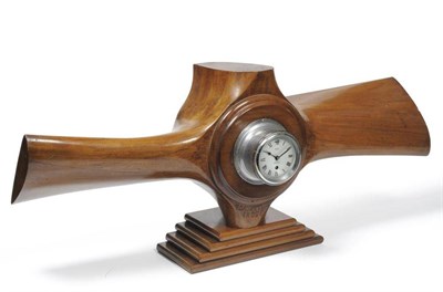 Lot 67 - An Impressive First World War De Havilland Laminated Mahogany Propeller Hub Sestrel Timepiece,...